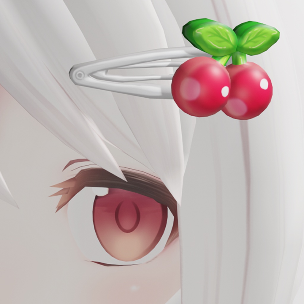 チェリー 🍒 ヘアピン 🍒 Cherry Hairclip 【オリジナル3D】