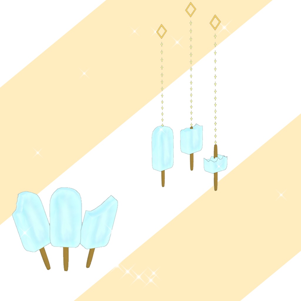 🧊ICEのアクセサリー🧊【オリジナル3D】「dynamic bone 設定済み」