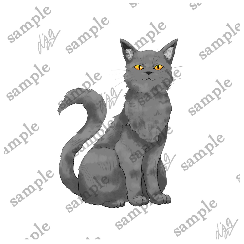 RPG風猫素材 ノーマル猫+3属性セット【イラスト素材】