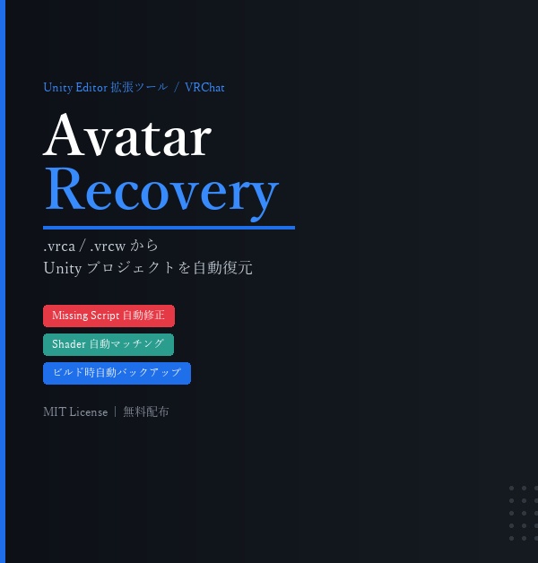 AvatarRecovery for Unity