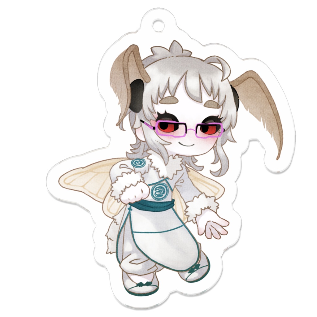 蚕VTuberスジル ステップアクリルキーホルダー