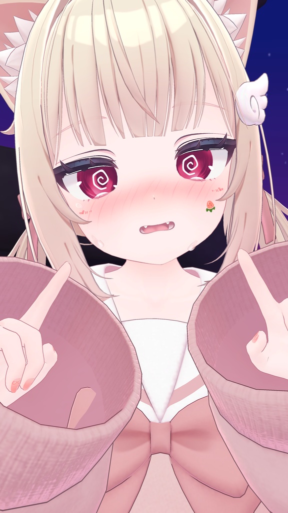 【シフォン専用】目テクスチャ+化粧+ネイルテクスチャ