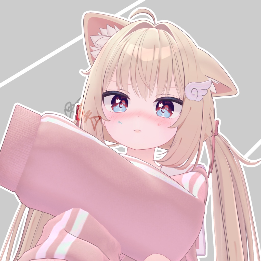 【シフォン専用】目テクスチャ+化粧+ネイルテクスチャ