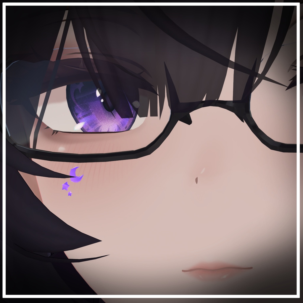 【46アバター対応】星月(Moon&Star)【アバターアクセサリー】
