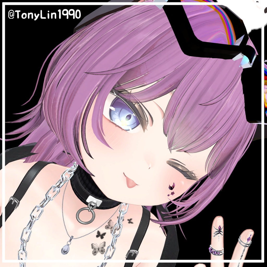 【19アバター対応】星月(Moon&Star)【アバターアクセサリー】