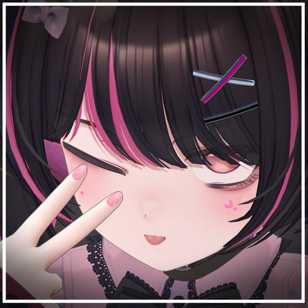 【25アバター対応】星月(Moon&Star)【アバターアクセサリー】