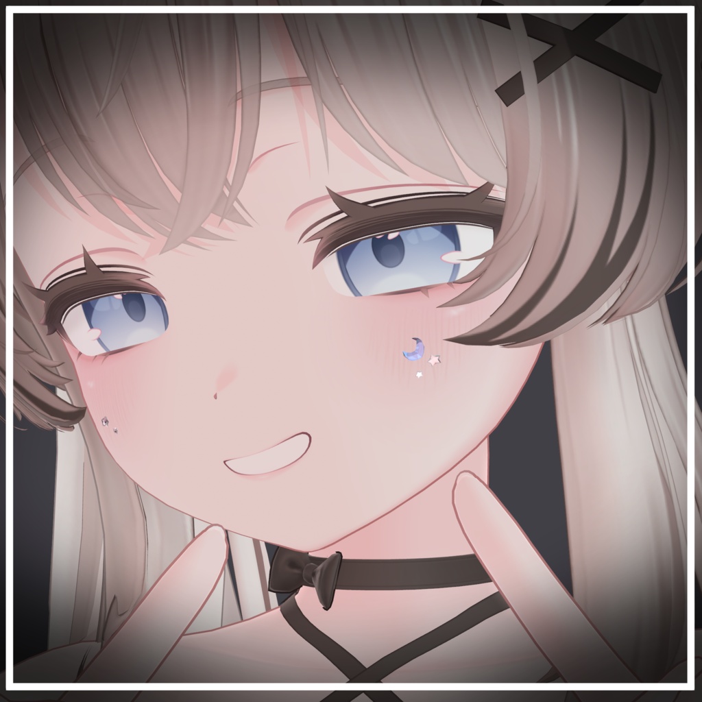 【41アバター対応】星月(Moon&Star)【アバターアクセサリー】