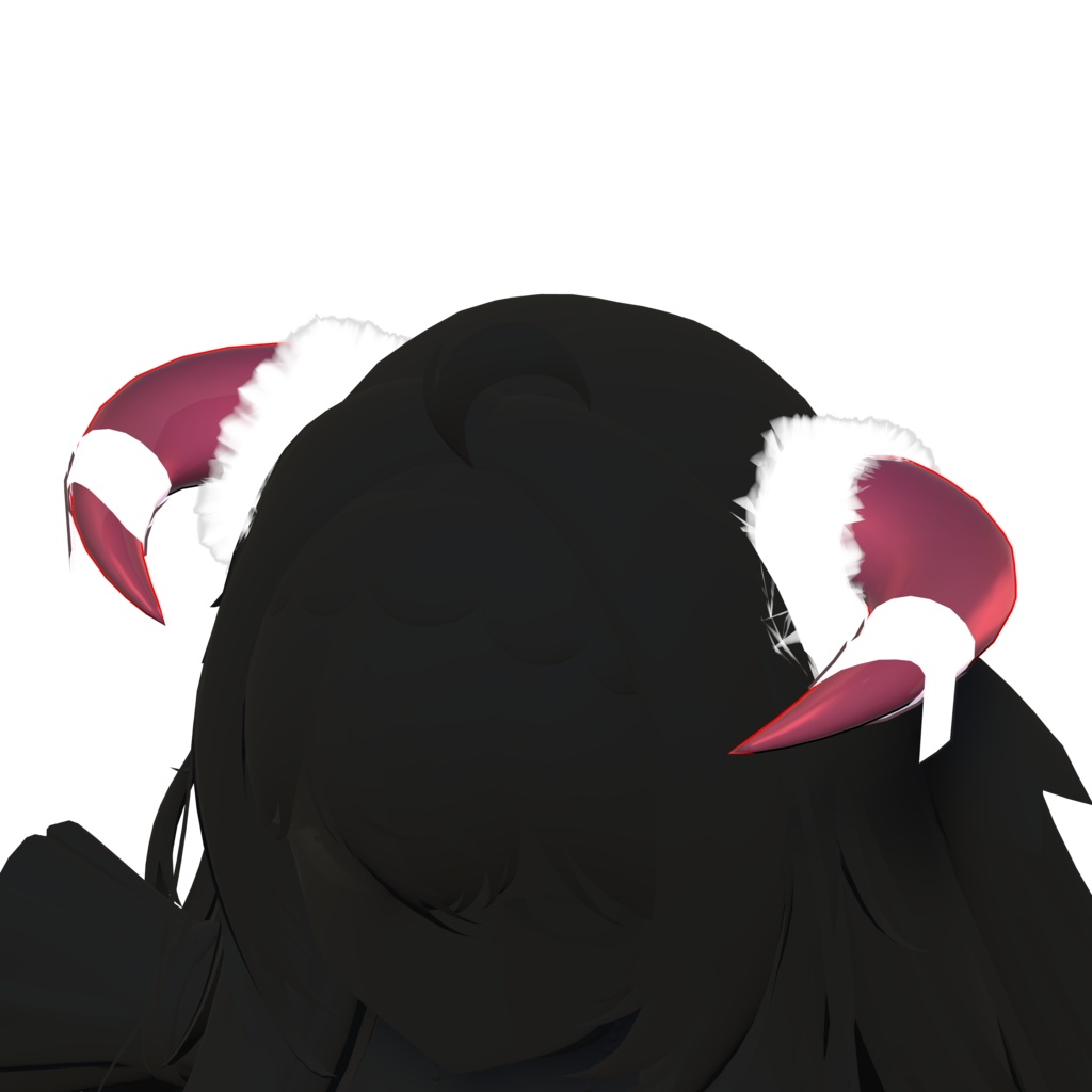 【4アバター対応】ふわふわ角と尾(5種類の角)【PB対応】