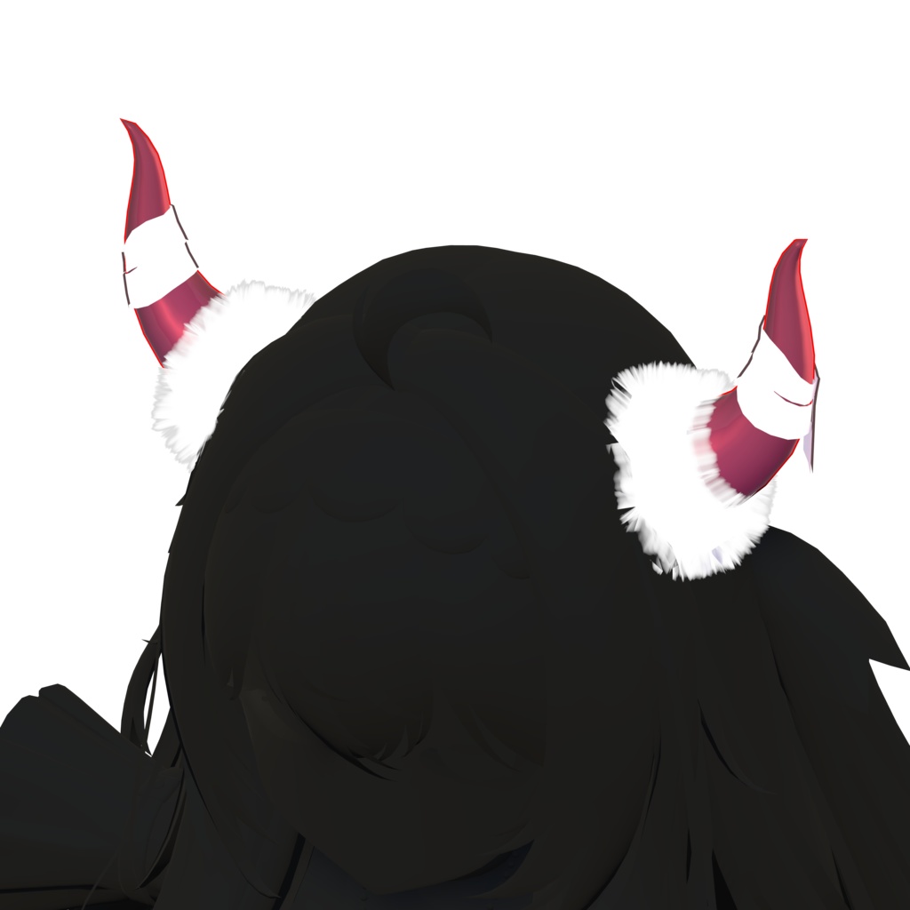 【4アバター対応】ふわふわ角と尾(5種類の角)【PB対応】