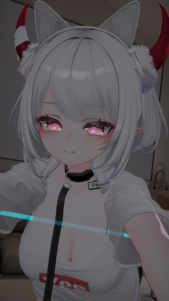 【4アバター対応】ふわふわ角と尾(5種類の角)【PB対応】