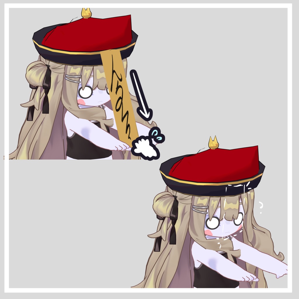 【MAギミック付】RE-キョンシーの帽子+キョンシーテクスチャ(キプフェル専用)