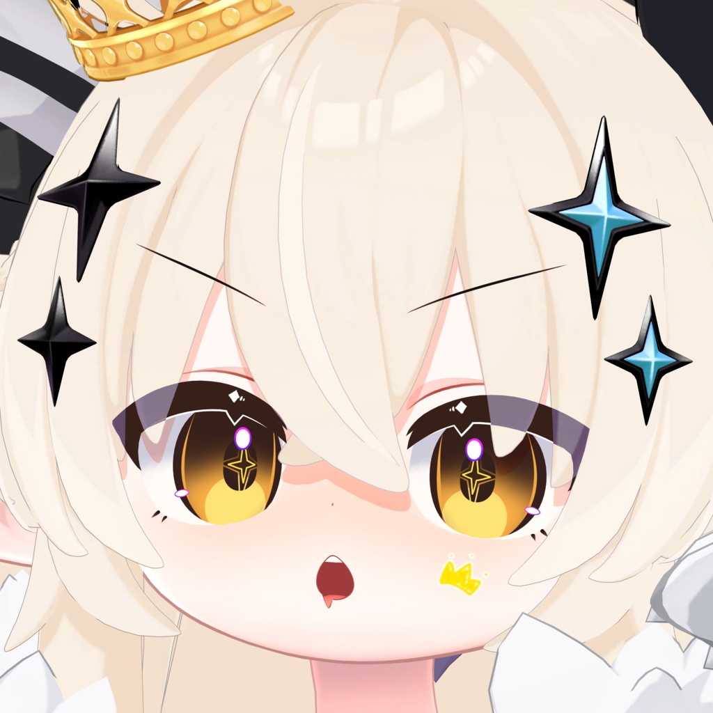 【邪竜メルヴィ専用】目テクスチャ+化粧+2種類フェイスペイント