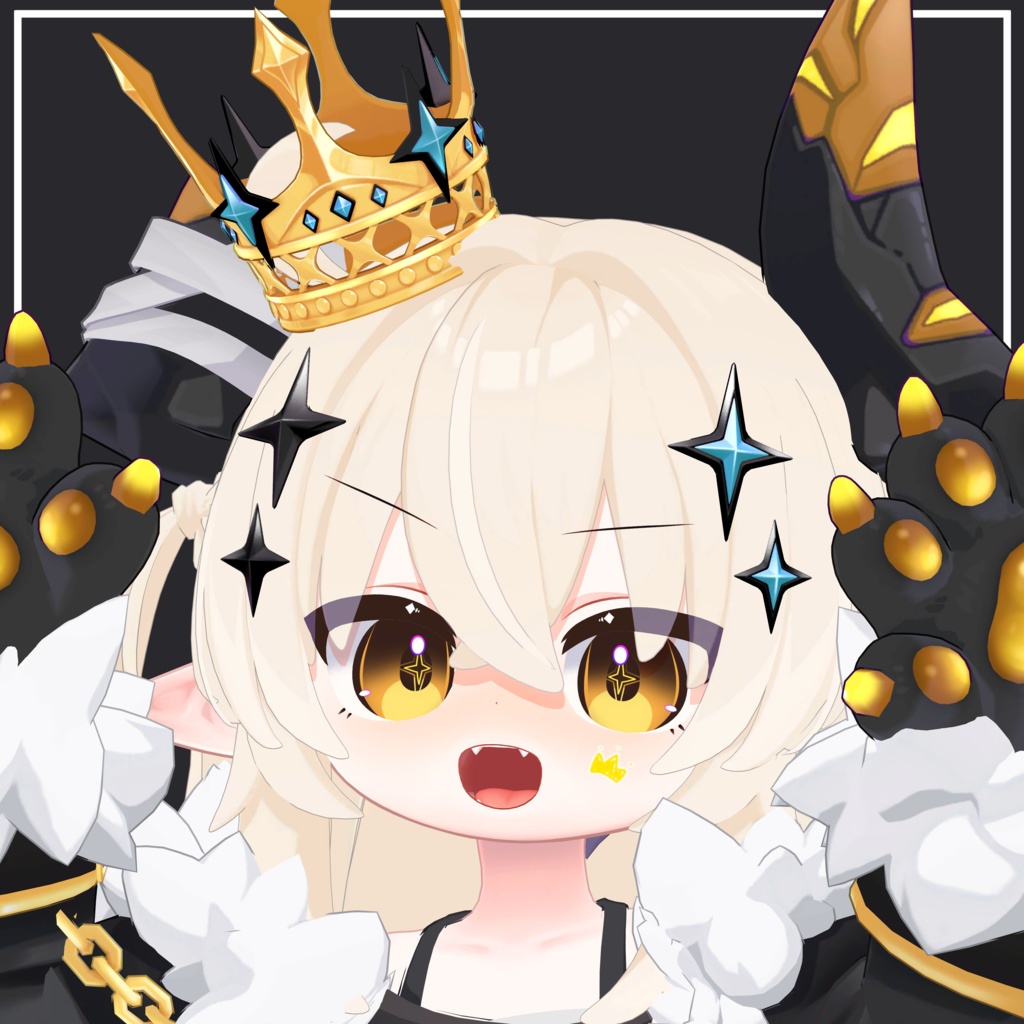 【邪竜メルヴィ専用】目テクスチャ+化粧+2種類フェイスペイント