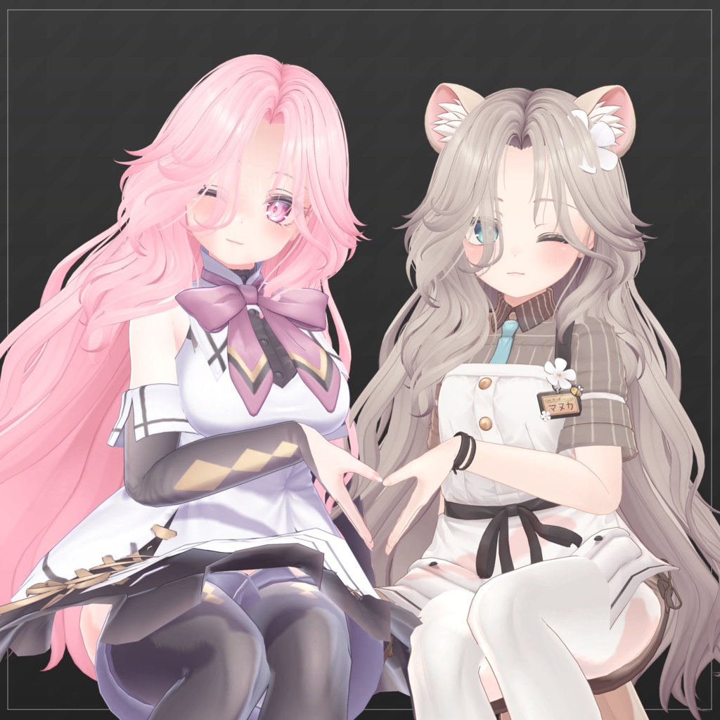 H04 センターパートロングウェーブ