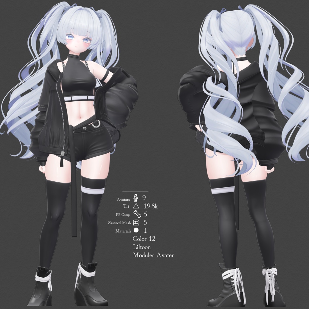 H13 Midnight Twintail