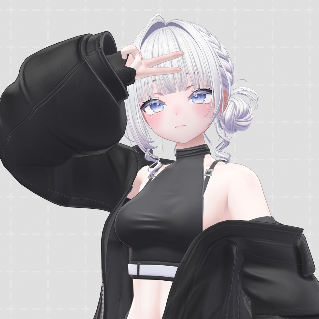 H20 サイドおだんご編み込みヘア