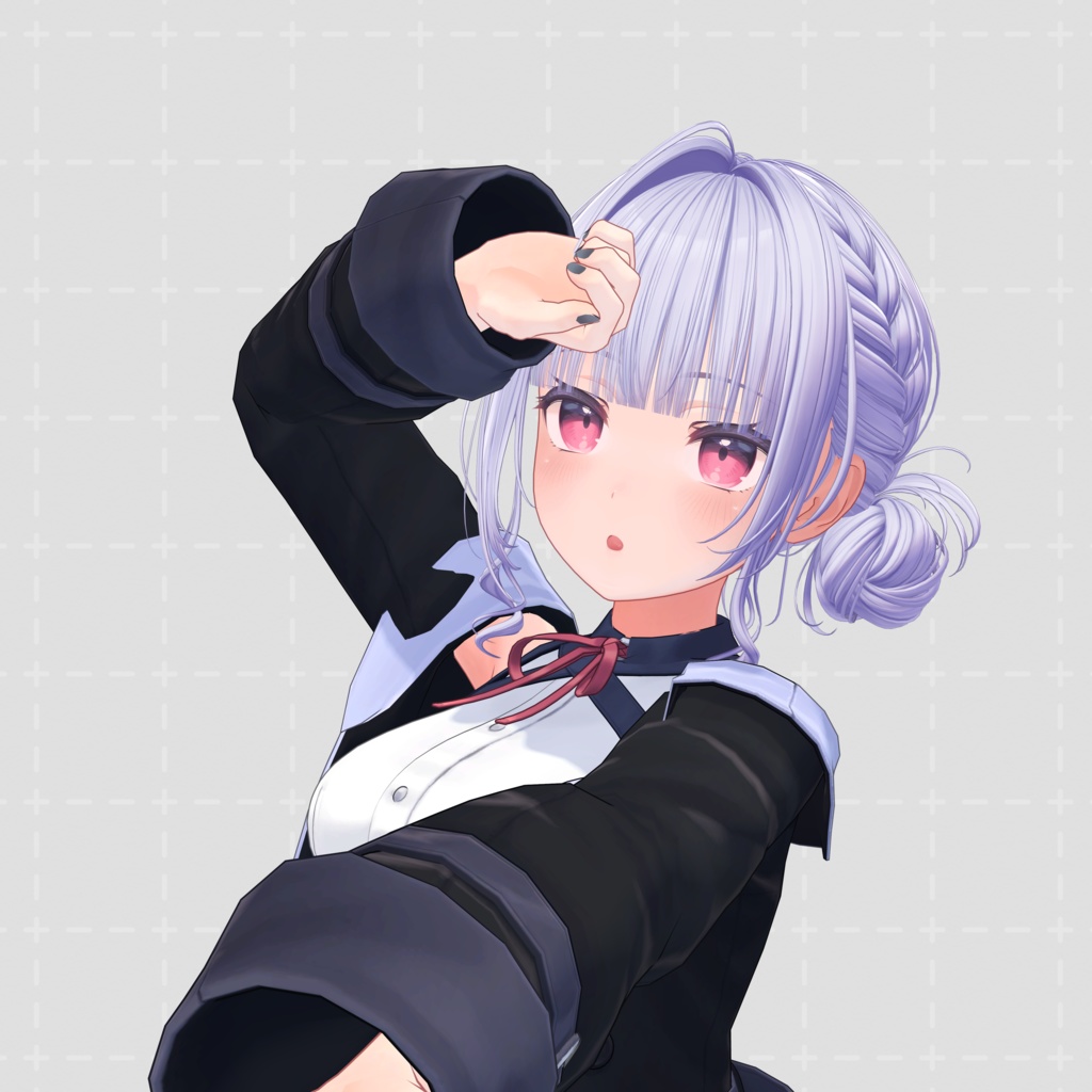 H20 サイドおだんご編み込みヘア