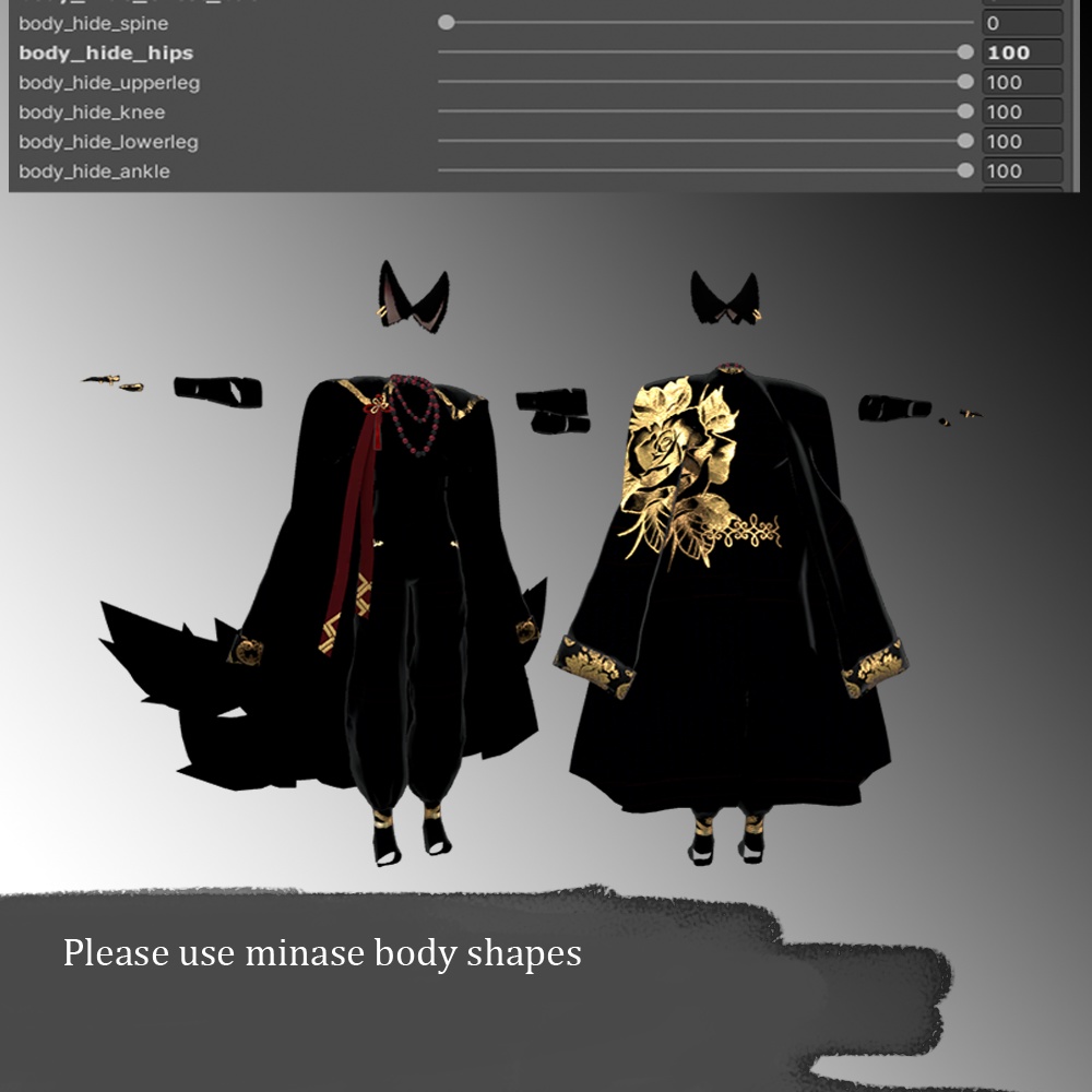 【3Dモデル】 Nine tailed fox (for Minase)