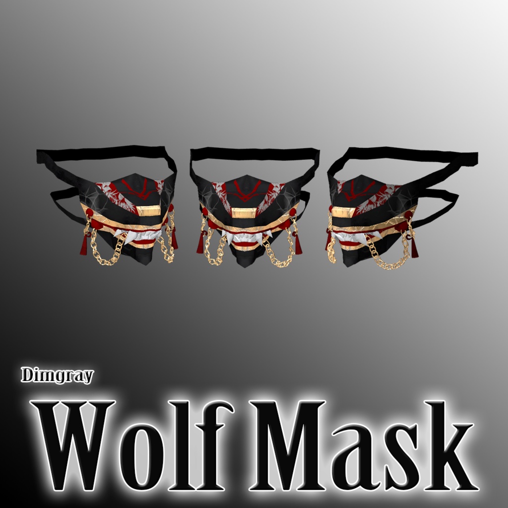 【3Dモデル】 Wolf Mask (for minase)