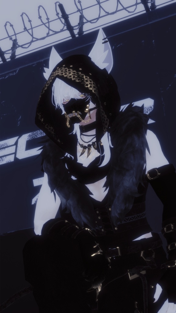 【3Dモデル】 Wolf Hood (for minase) 1.1