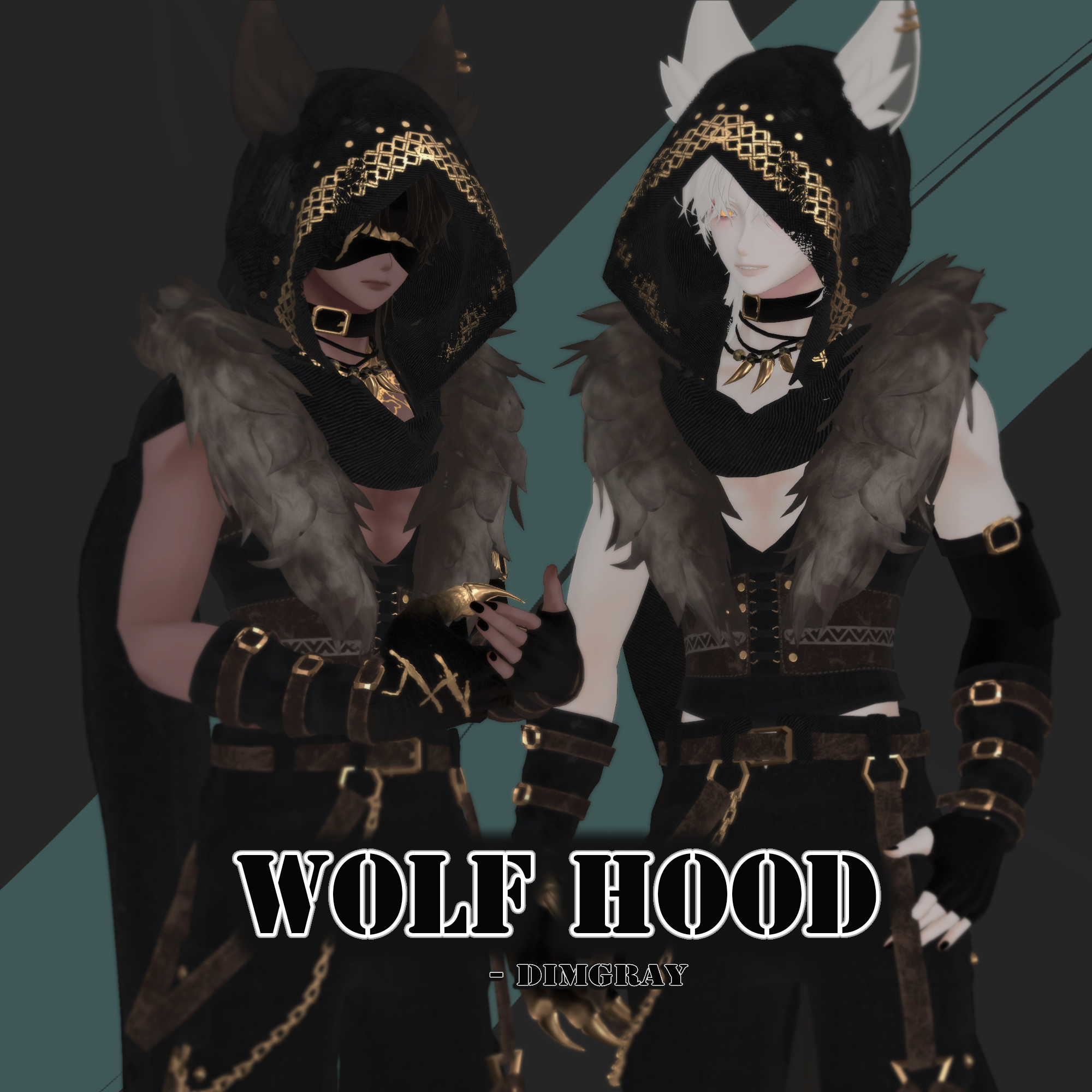 【3Dモデル/  50% Sale 💥】 Wolf Hood (for minase) 1.1