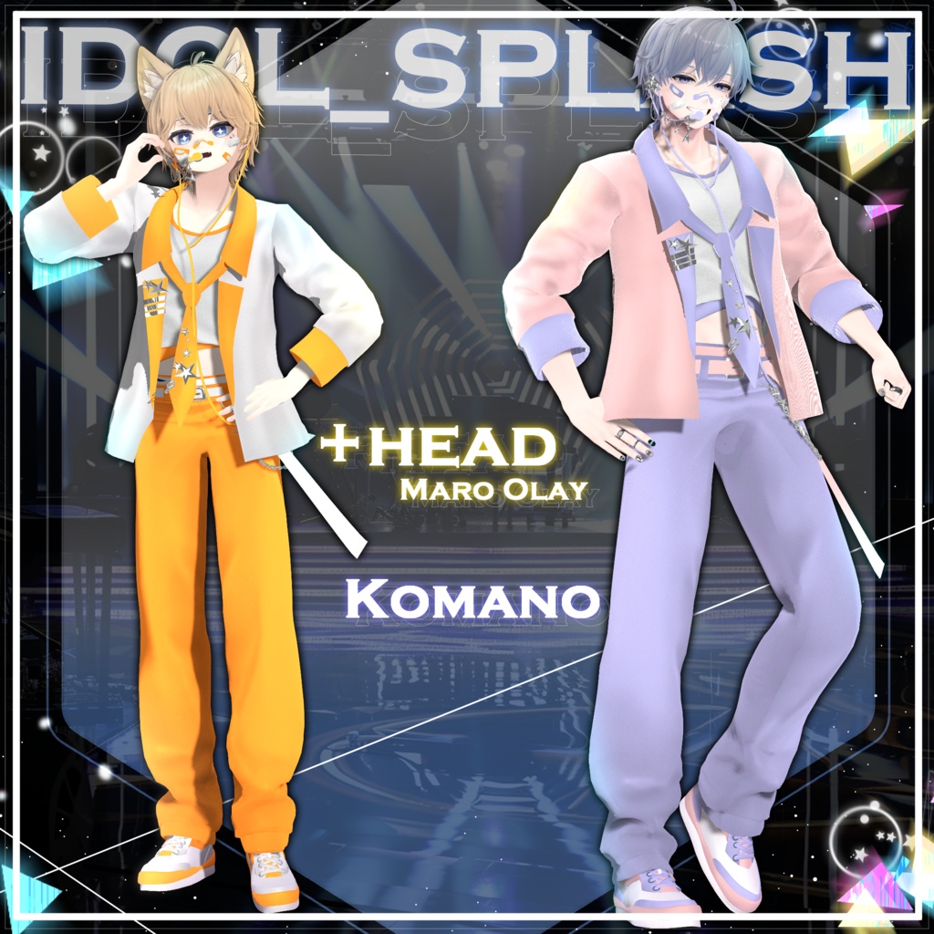 【3Dモデル】  IDOL SPLASH Collaboration (MINASE,KOMANO,MARO ONLY(+HEAD))