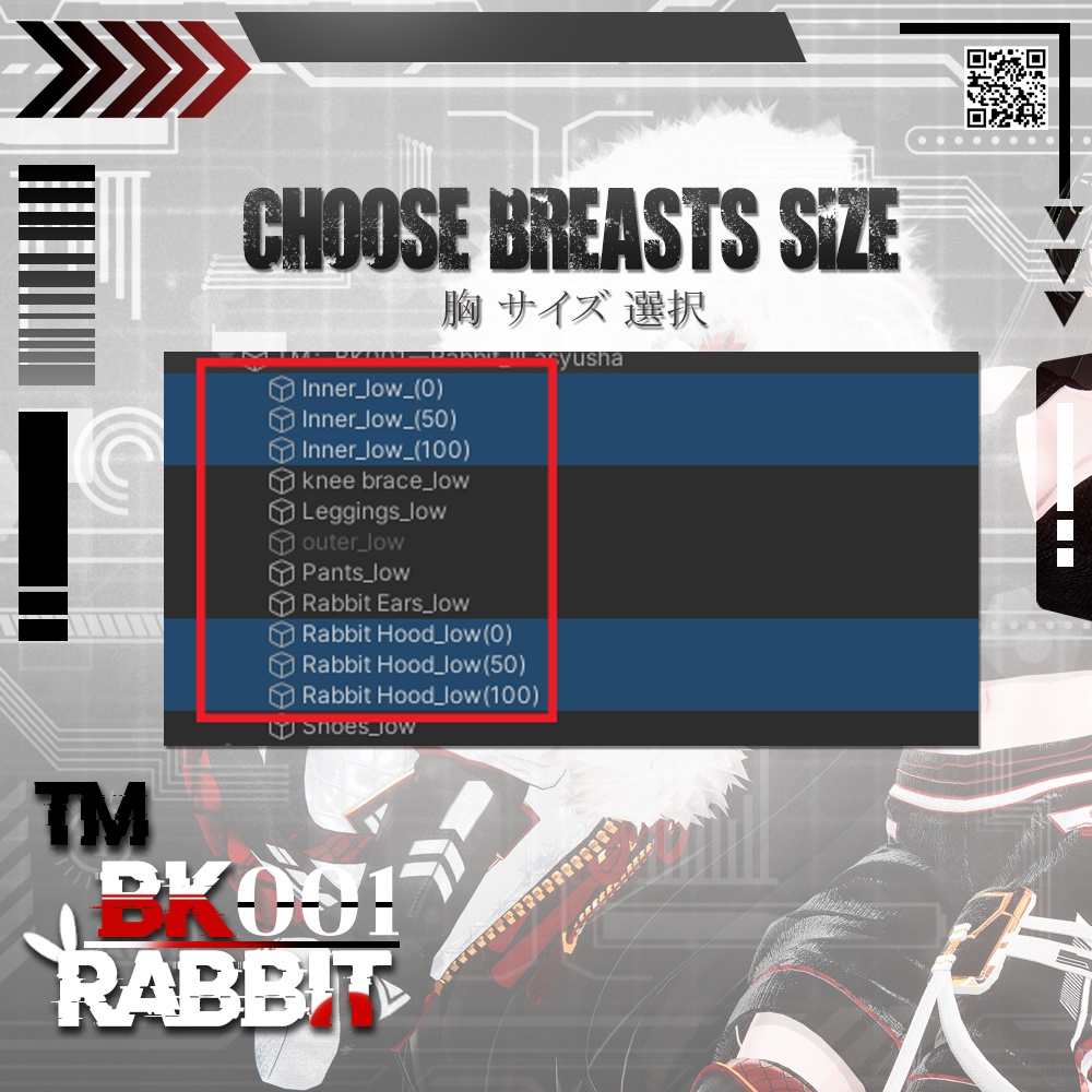 【3Dモデル/ 50% Sale 💥】 【TM:BK001ㅡRabbit】 (女性)