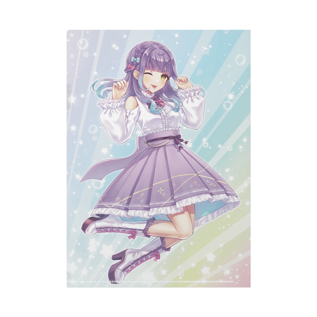 ♡3周年記念♡【A4サイズ】花菱さらさクリアファイル 海ver