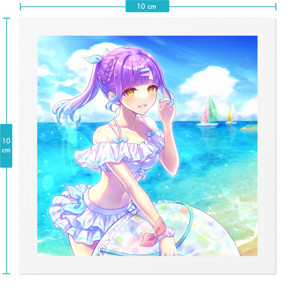 ♡3周年記念♡花菱さらさステッカー 海ver