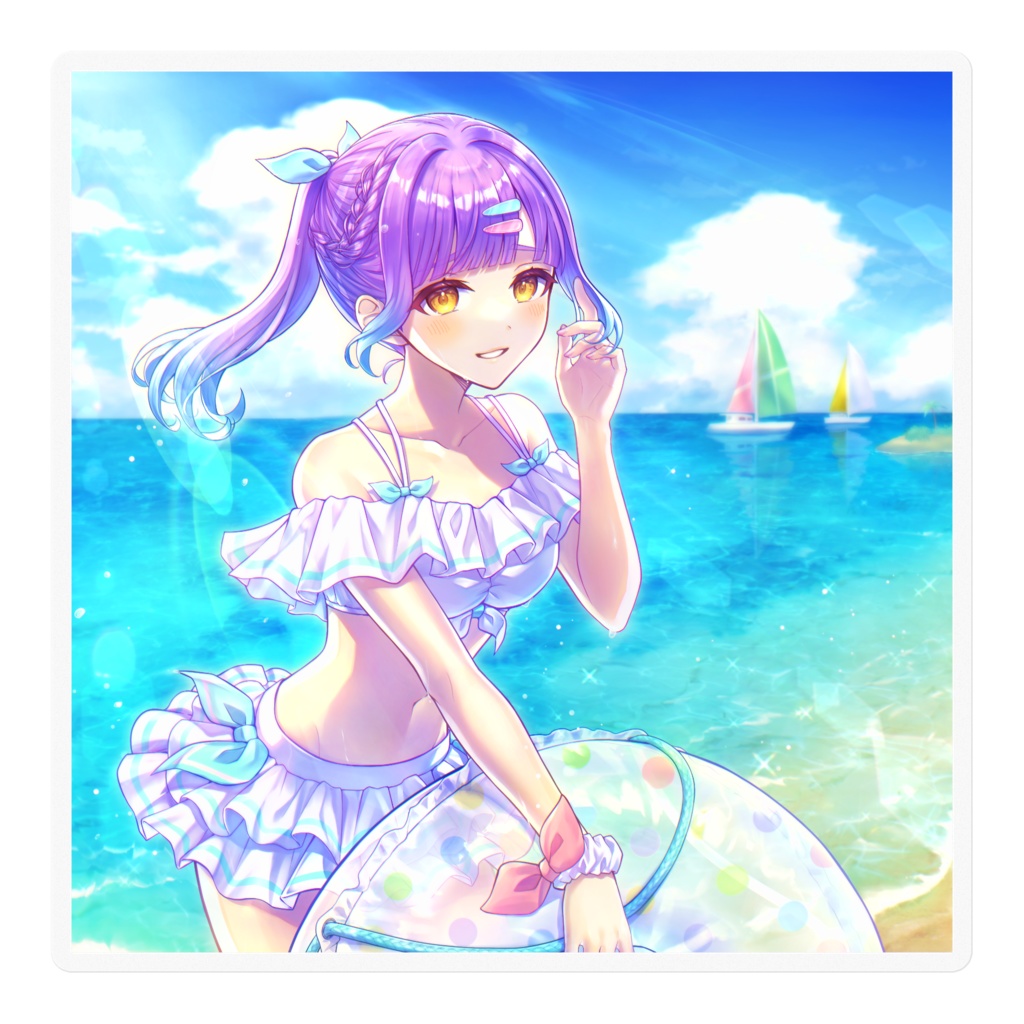 ♡3周年記念♡花菱さらさステッカー 海ver