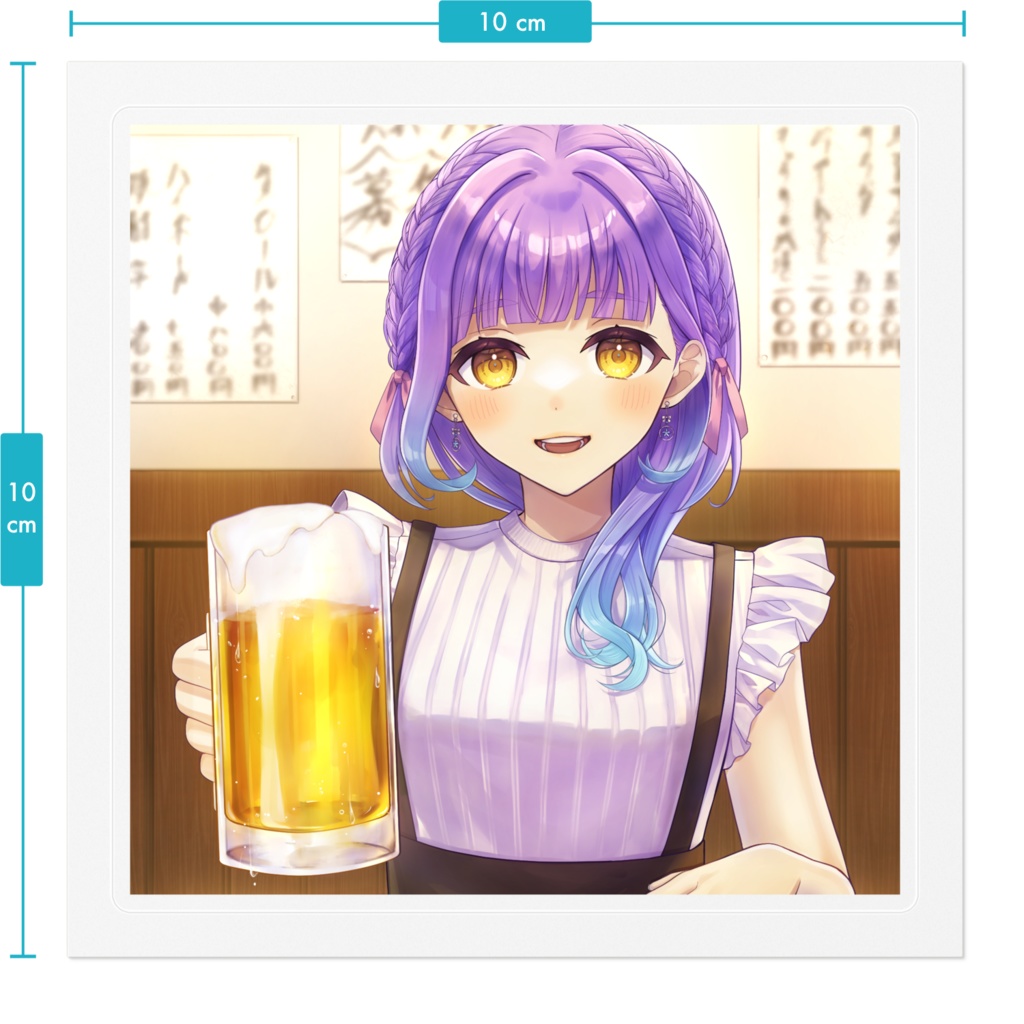 ♡3周年記念♡花菱さらさステッカー 居酒屋ver