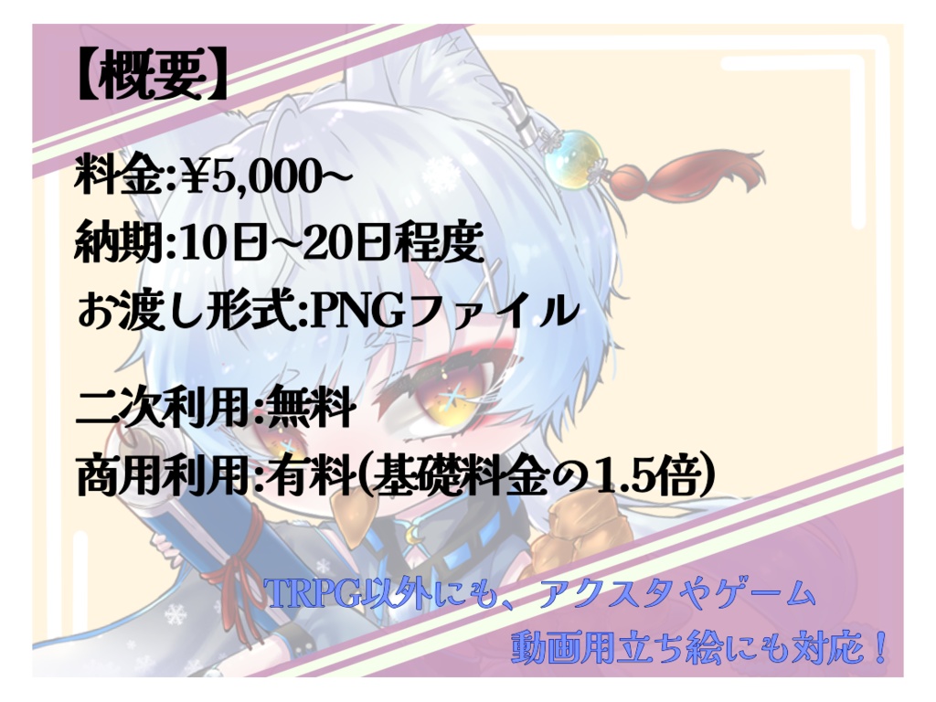 SD 立ち絵依頼 BOOTH購入窓口