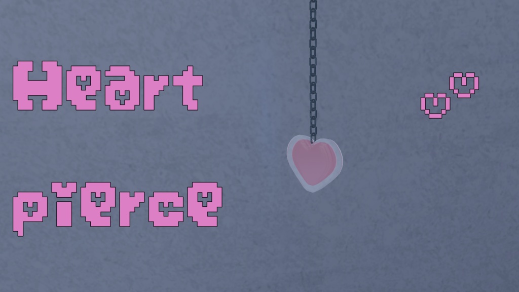 【PB対応】【VRChat想定】♡ハートのピアス♡
