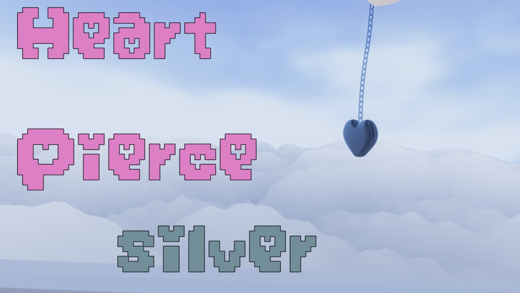 【PB対応】【VRChat想定】♡ハートのピアス♡