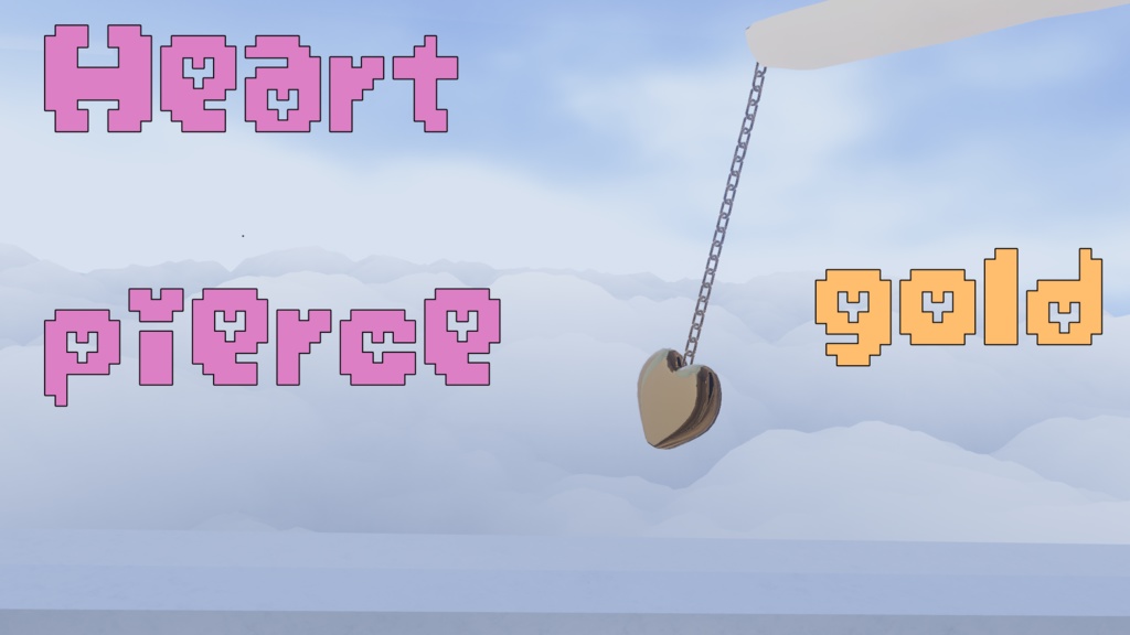 【PB対応】【VRChat想定】♡ハートのピアス♡