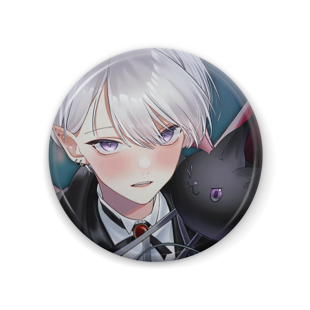 篠崎くろ缶バッチ 57mm