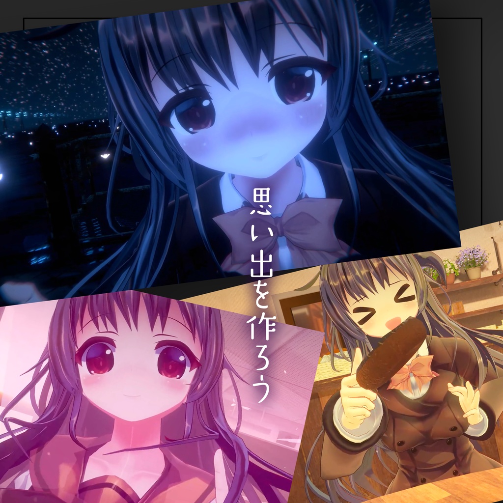 【VRChat向けアバター】オリジナル3Dモデル「一夜」【基本パック】