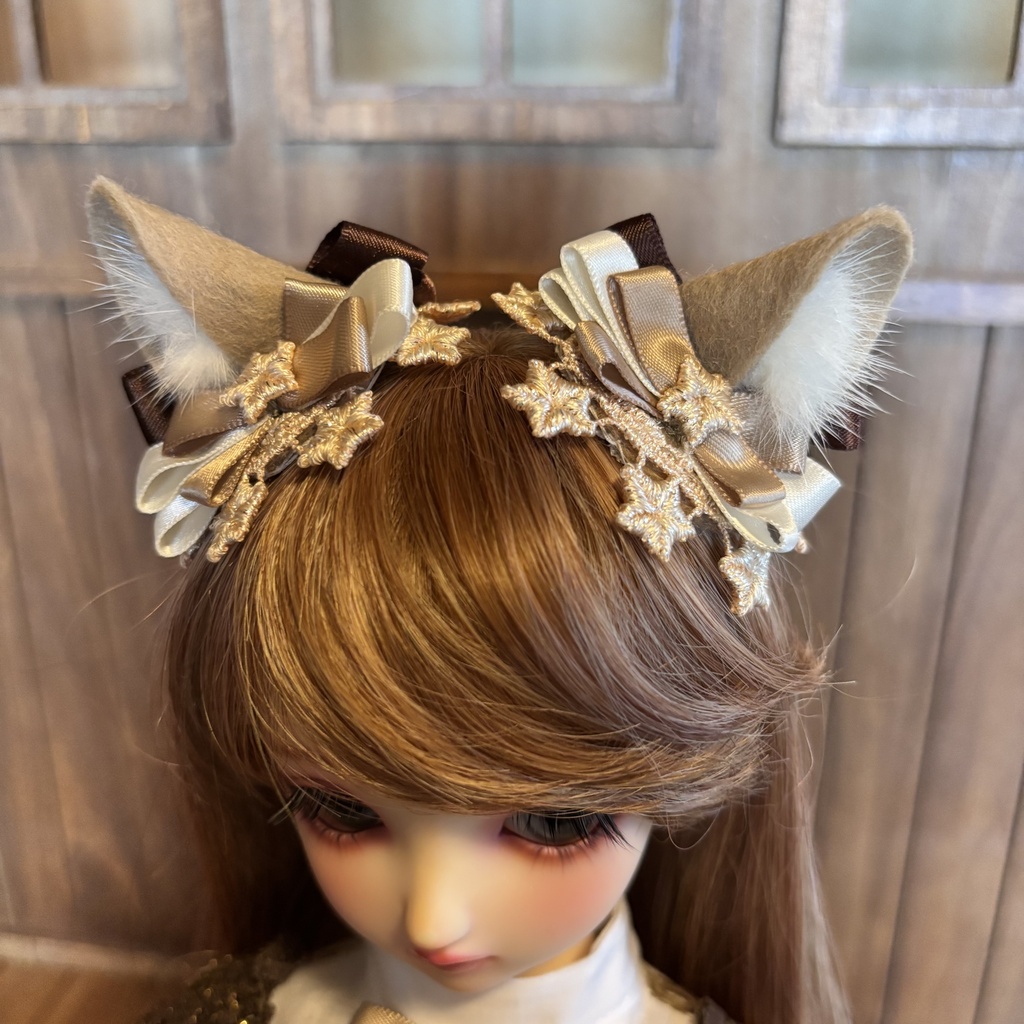 猫耳ヘアアクセサリー〈茶色〉