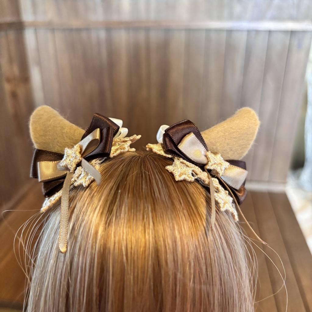 猫耳ヘアアクセサリー〈茶色〉