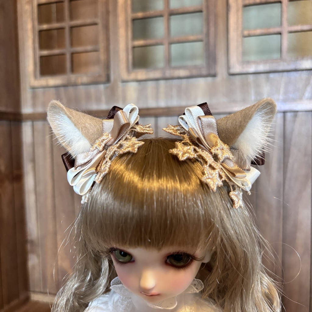 猫耳ヘアアクセサリー〈茶色〉