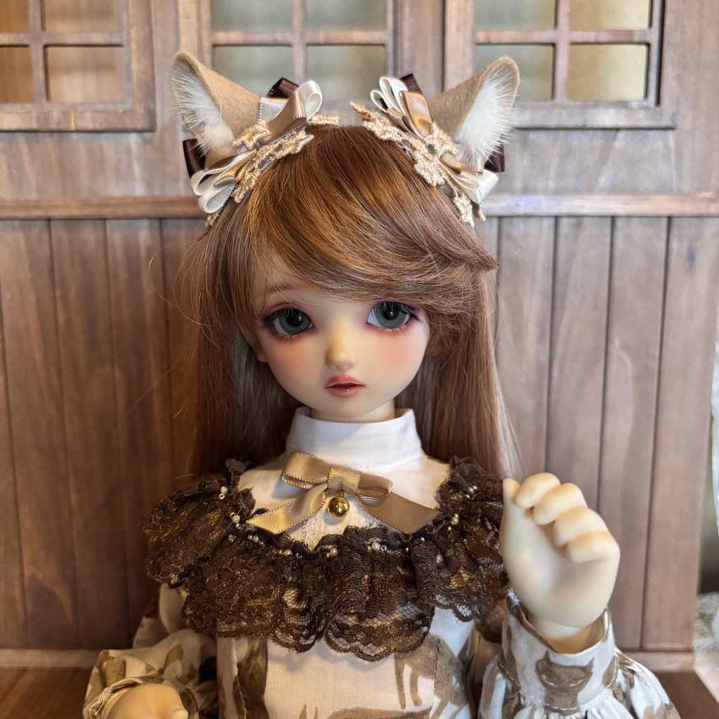 猫耳ヘアアクセサリー〈茶色〉