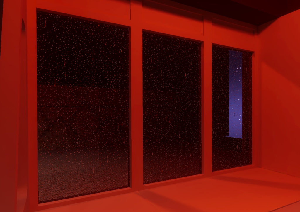 【VRChat想定】雨の日の窓ガラスシェーダー