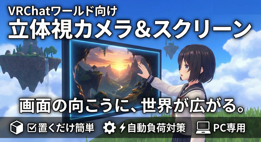 【VRChat】立体視カメラ＆スクリーンシステム