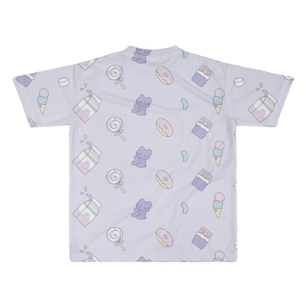 あまいおかしTシャツ-むらさき