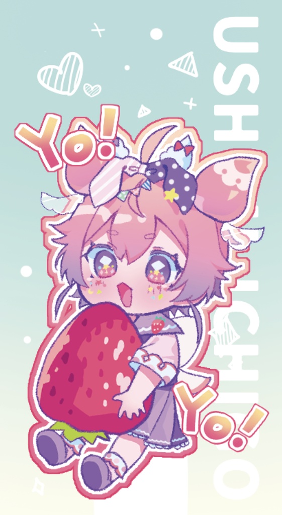 宇志海いちごアイス風アクキー