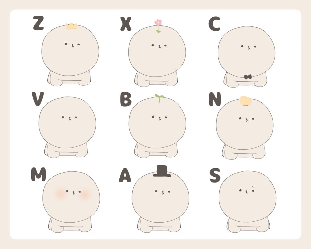 【汎用モデル】切ない顔のビションフリーゼ