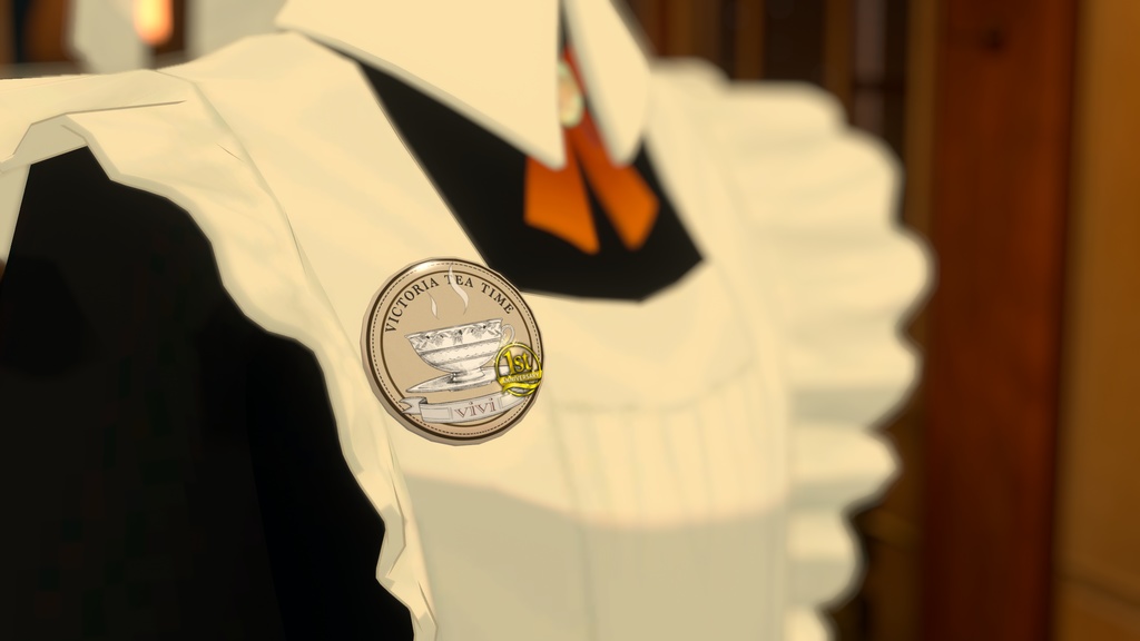 【FREE】喫茶vivi一周年缶バッジ~