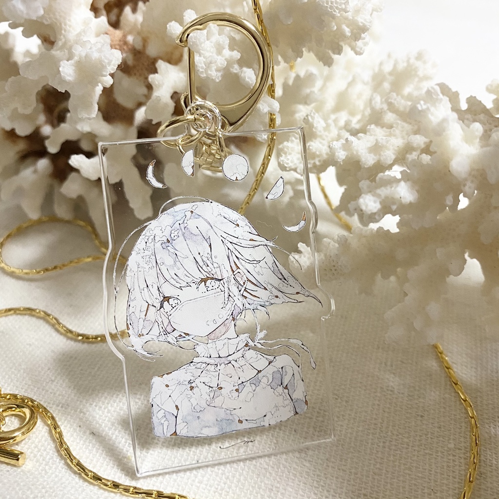 【在庫約10点】Acrylickeychain [雪色のマスク]