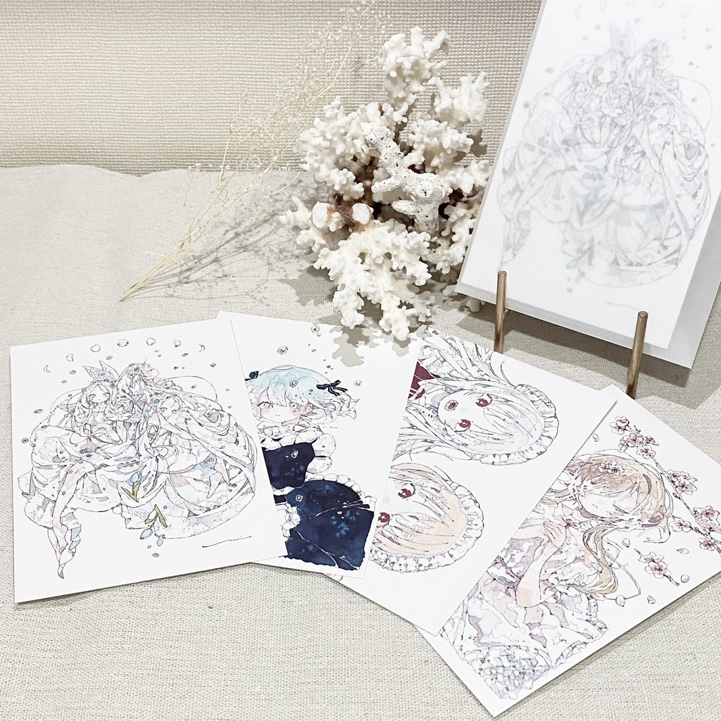 【在庫わずか】Postcard 4set［幸］