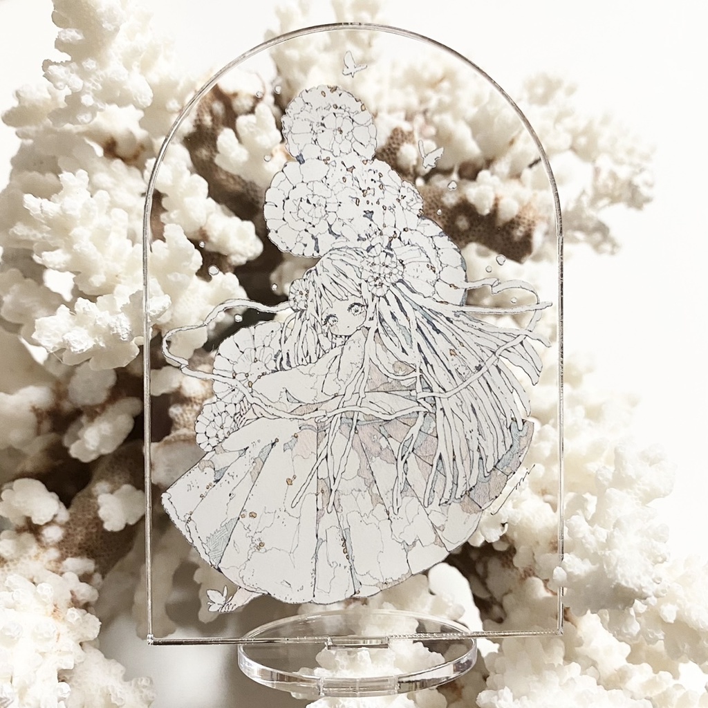 【在庫わずか】Acrylic stand figure [かすみ草]
